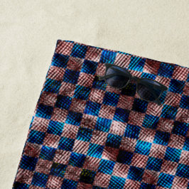 Rustische schaak in de vorm van gekruiste krassen strandlaken