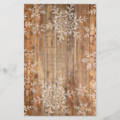 Rustische sneeuwvlokken Wintervlokken Word Scrambl Flyer (Achterkant)