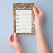 Rustische sneeuwvlokken Wintervlokken Word Scrambl Flyer (Hand)