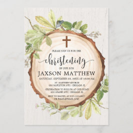 Rustische snijbossen herfst bladgroen kaart