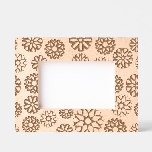 Rustische Snowflakes Gegraveerde Lijstjes (Voorkant)