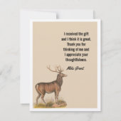 Rustische  Stag Deer Hartelijk dank (Achterkant)