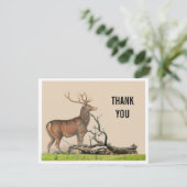 Rustische  Stag Deer Hartelijk dank (Staand voorkant)