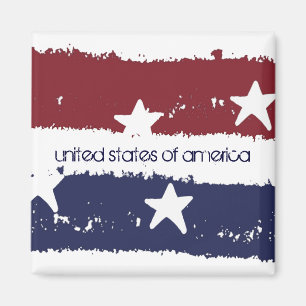 Rustische sterren en Stripes USA Patriotic Magnet