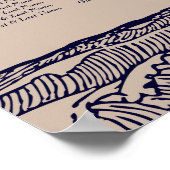 Rustische stratuurzweefgetouwen poster (Hoek)