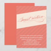 RUSTISCHE STRIPES | ZWITTE ZES INVITATIE KAART (Voorkant / Achterkant)