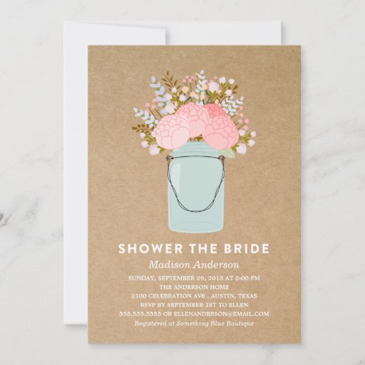 RUSTISCHE STROMEN  | BRIDAL SHOWER INVITATION KAART (Voorkant)