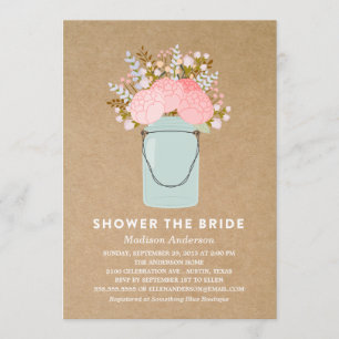 RUSTISCHE STROMEN    BRIDAL SHOWER INVITATION KAART