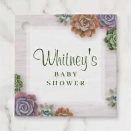 Rustische Succulenten Bedankjes Labels