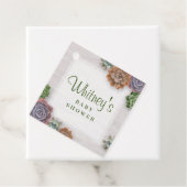 Rustische Succulenten Bedankjes Labels (In situ)