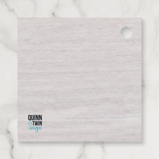 Rustische Succulenten Bedankjes Labels (Achterkant)