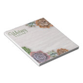 Rustische Succulenten Notitieblok (Schuin)