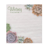 Rustische Succulenten Notitieblok (Voorkant)