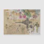  Rustische textielfabriek Eiffeltower - lospagina Tissuepapier (Voorkant)