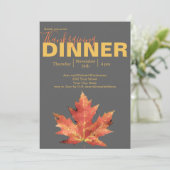 Rustische Thanksgiving-diner Kaart (Staand voorkant)