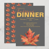 Rustische Thanksgiving-diner Kaart (Voorkant / Achterkant)