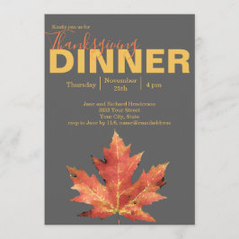 Rustische Thanksgiving-diner Kaart