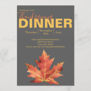 Rustische Thanksgiving-diner Kaart