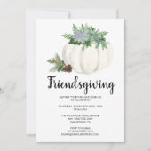 Rustische Thanksgiving Herfst Pumpkin Friendsgivin Kaart (Voorkant)