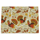Rustische Thanksgiving Holiday Herfst najaar kleur Large Cadeautasje (Voorkant)