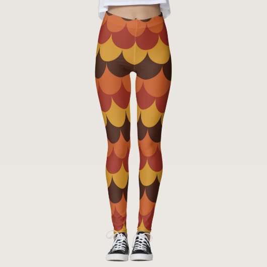 Rustische Thanksgiving Holiday Herfst najaar kleur Leggings (Voorkant)