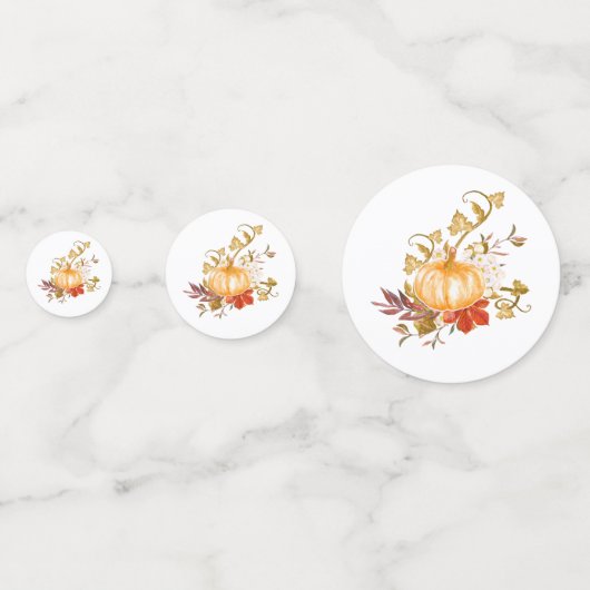 Rustische Thanksgiving najaar pompoen Confetti (Voorkanten)