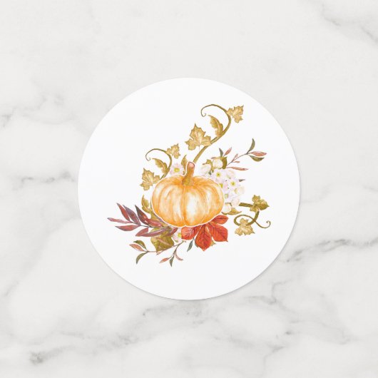 Rustische Thanksgiving najaar pompoen Confetti (Kleine voorkant)