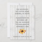 Rustische Thanksgiving - Najaarsuitnodiging Kaart (Achterkant)