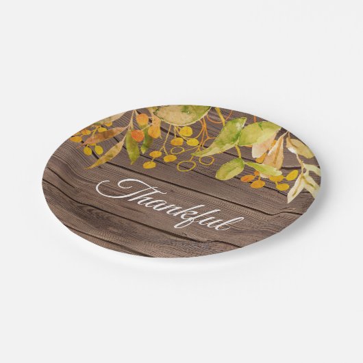 Rustische Thanksgiving Papieren Bordje (Gekanteld)