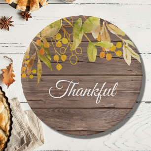 Rustische Thanksgiving Papieren Bordje