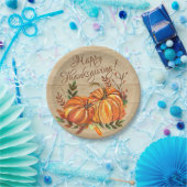 Rustische Thanksgiving Pumpkins Papieren Bordje (Feest)