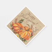 Rustische Thanksgiving Pumpkins Servet (Hoek)