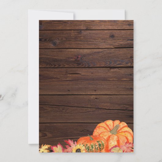 Rustische Thanksgiving | Vrijwilligerswerk Kaart (Achterkant)