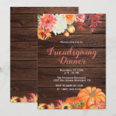 Rustische Thanksgiving | Vrijwilligerswerk Kaart (Voorkant / Achterkant)