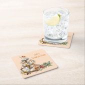 Rustische Thanksgiving Waterverf Pumpkins Autumn Kartonnen Onderzetters (Insitu)