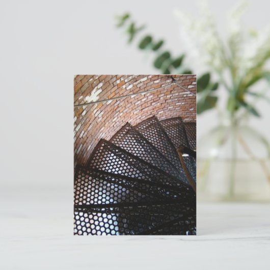 Rustische trap met hellspoor briefkaart (Staand voorkant)