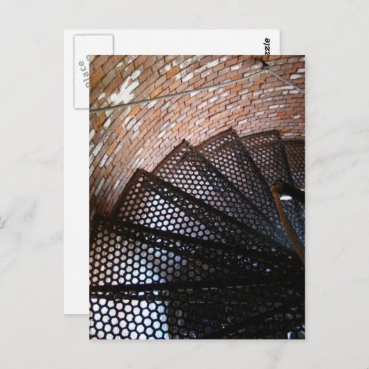 Rustische trap met hellspoor briefkaart (Voorkant / Achterkant)