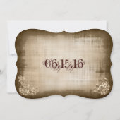 Rustische  Typografie Wedding Invitations Kaart (Achterkant)