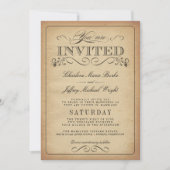 Rustische Typografie Wedding Invitations Kaart (Voorkant)