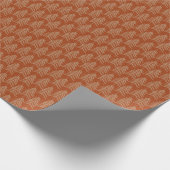Rustische vakantie dennenboom patroon roest goudbr cadeaupapier (Hoek)