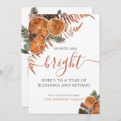 Rustische vakantie natuur geïnspireerd feestdagenkaart (Voorkant / Achterkant)