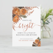 Rustische vakantie natuur geïnspireerd feestdagenkaart (Staand voorkant)