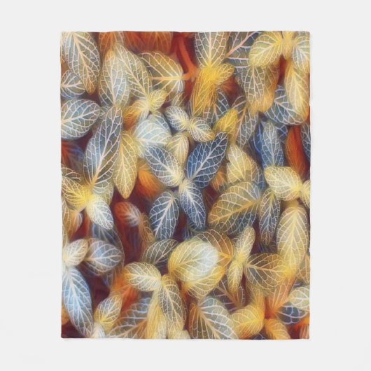 Rustische val Leaves Fleece Deken (Voorkant)