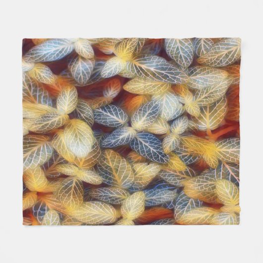 Rustische val Leaves Fleece Deken (Voorkant (Horizontaal))