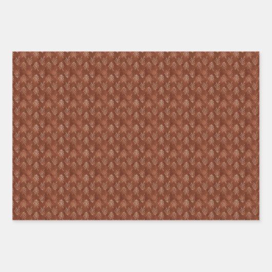 Rustische val Leaves Inpakpapier Vel (Voorkant 3)