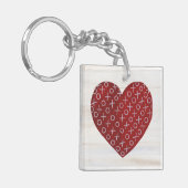 Rustische Valentijn | Hugs & Kisses Heart Sleutelhanger (Voorkant Links)