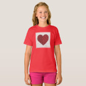 Rustische Valentijn | Hugs & Kisses Heart T-shirt (Voorkant volledig)