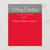 Rustische Vintage Elf Red Green Kaart met kerstmis (Achterkant)