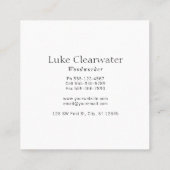 Rustische Vintage geregenereerd hout | Monogram Vierkante Visitekaartje (Achterkant)