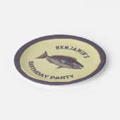 -Rustische Vissende-vogelpartij Papieren Bordje (Gekanteld)